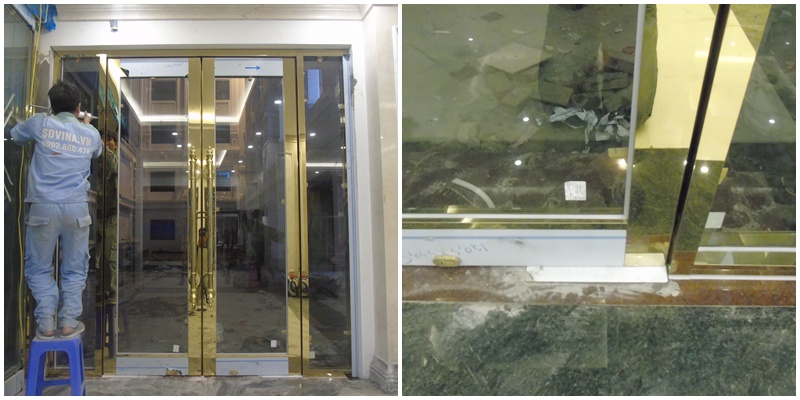 CÁCH LẮP ĐẶT CỬA THỦY LỰC KHUNG INOX